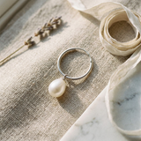 Pendientes aros de plata y perlas | serena