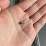Pendientes- Perlas Cultivadas de Agua Dulce Redondas 6-7 mm Tahití Negras-