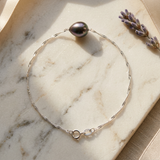 Pulsera de Perlas de Oro Blanco | ashley
