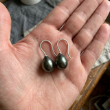 Pendientes - Perlas Cultivadas de Tahití - Diámetro 8-9 mm - Joyería para Mujer