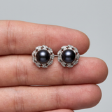 Pendientes - Perlas Cultivadas de Agua Dulce Corolle Negras de Tahití - Joyería Mujer - Plata 925 Milésimas