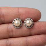 Pendientes - Perlas cultivadas de agua dulce blancas Corolle - Joyería para mujer - Plata de ley 925