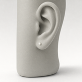 Pendientes - Botón de Perlas Cultivadas de Agua Dulce 4-5 mm Blanco