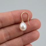 Pendientes - Perlas Cultivadas Diámetro 7-8 mm Blanco - Oro Amarillo