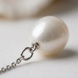Pendientes - Perlas Cultivadas Pera 8-9 mm Blanco - Oro Blanco
