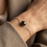 Pulsera de Perlas de Oro Blanco | ashley