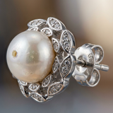 Pendientes - Perlas cultivadas de agua dulce blancas Corolle - Joyería para mujer - Plata de ley 925