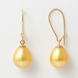 Pendientes - Perlas Cultivadas de Agua Dulce - Pera Diámetro 9-10 mm Oro - Joyería Mujer - Oro Amarillo