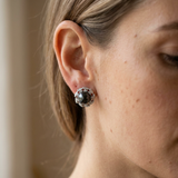 Pendientes - Perlas Cultivadas de Agua Dulce Corolle Negras de Tahití - Joyería Mujer - Plata 925 Milésimas