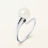 Anillo- Perlas Cultivadas Redondas 8-9 mm Blanco- Oro Blanco
