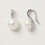 Pendientes de plata y perlas cultivadas blancas | Moea