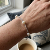 Pulsera de Perlas Cutlure - Diámetro 9-10 mm Blanco