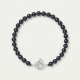Pulsera de plata y perlas cultivadas negras | Esme