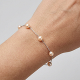 Pulsera de Perlas Cutlure Redondas 6-7 mm Rosa