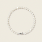 Pulsera - Perlas Cultivadas Redondas 5-6 mm Blancas - Oro Blanco
