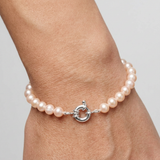 Pulsera de Cuentas Redondas Cutlure 6-7 mm Rosa Natural-