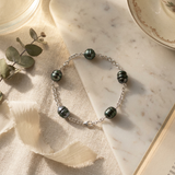 Pulsera- Perlas Cultivadas de Tahití- Diámetro 9-10 mm- Joyería para Mujer