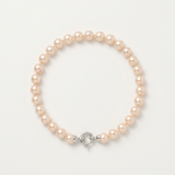 Pulsera - Perlas Cultivadas Redondas 6-7 mm Rosa - Oro Blanco