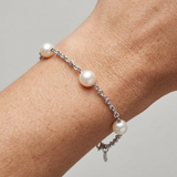 Pulsera de Perlas Cutlure - Diámetro 9-10 mm Blanco