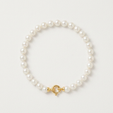 Pulsera - Perlas Cultivadas Redondas 6-7 mm Oro Blanco-Amarillo