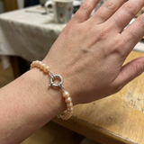 Pulsera de Cuentas Redondas Cutlure 6-7 mm Rosa Natural-