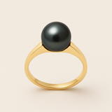 Anillo de Perlas Cultivadas de Agua Dulce - Redondas Diámetro 8-9 mm Negro Tahití