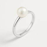Anillo Brazalete - Perla Cultivada de Agua Dulce - Diámetro 6-7 mm Blanco - Joyería Mujer - Plata de Ley 925