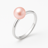 Anillo Jonc - Perla cultivada de agua dulce - Diámetro 6-7 mm Rosa - Plata 925 Milésimas