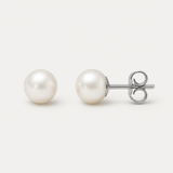 Pendientes - Perlas Cultivadas de Agua Dulce Redondas 6-7 mm Blancas - Joyería para Mujer