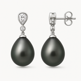 Pendientes - Perlas de Tahití - Pera 8-9 mm - Plata de Ley 925