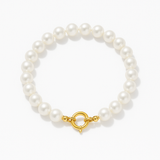 Pulsera - Perlas Cultivadas Redondas 6-7 mm Oro Blanco-Amarillo