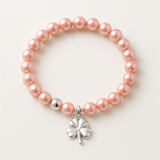 Pulsera de la Suerte - Perla de Agua Dulce - Redonda 5-6 mm Rosa
