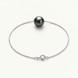 Pulsera- Perla Cultivada de Tahiti- Redonda 9-10 mm- Plata 925 Milésimas