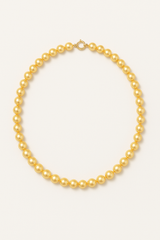 Collar- Perlas Cultivadas de Agua Dulce Redondas 6-7 mm Oro- Oro Amarillo