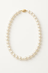 Collar Largo - Perla Cultivada de Agua Dulce - Barroca 8-9 mm Blanca - Joyería Mujer