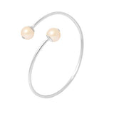 Pulsera- Perlas Cultivadas de Agua Dulce Diámetro 9-10 mm Blanco- Plata 925 Milésimas